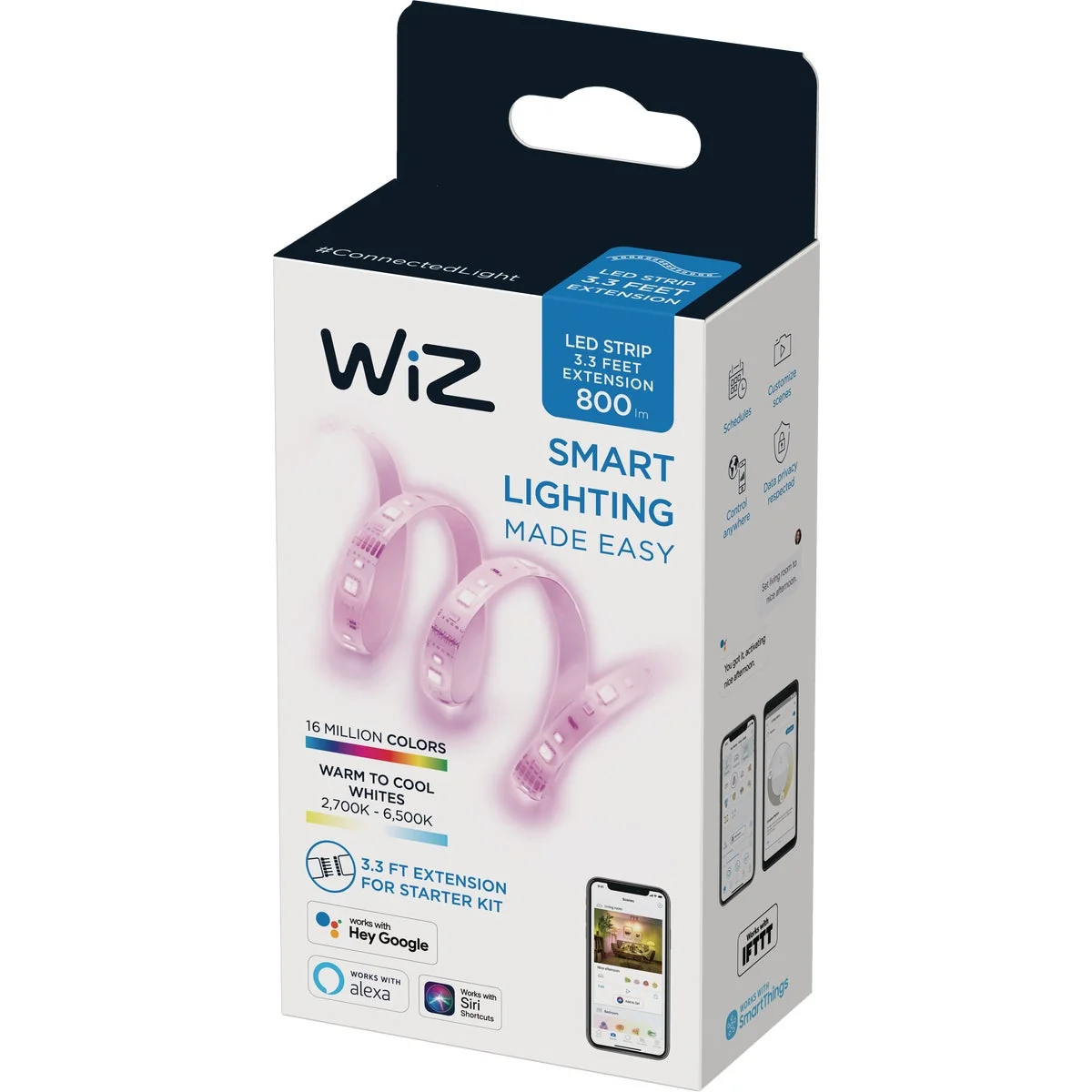 Original Design Wiz 3.3 Ft. L. White 2700K to 6500K LED Smart Strip Extension Organic
