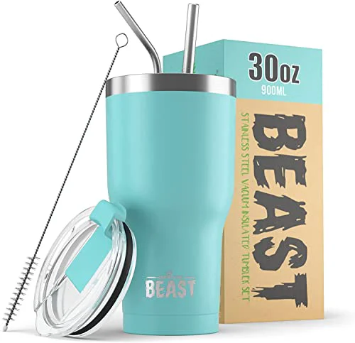 Natural Beast 30 oz Tumbler Stainless Steel Vacuum Insulated Coffee Ice Cup Double Wall Travel Flask Eco-Friendly