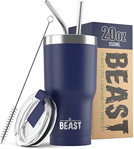 Authentic Beast 20 oz Tumbler Stainless Steel Vacuum Insulated Coffee Ice Cup Double Wall Travel Flask World-Class