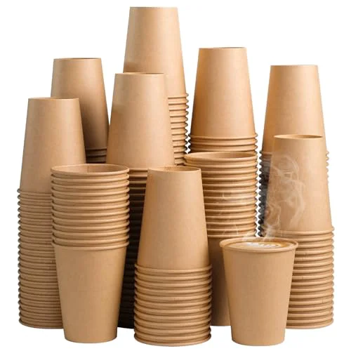 Consistent 300 Pack 12 oz Kraft Paper Cups 300 Count Exclusive