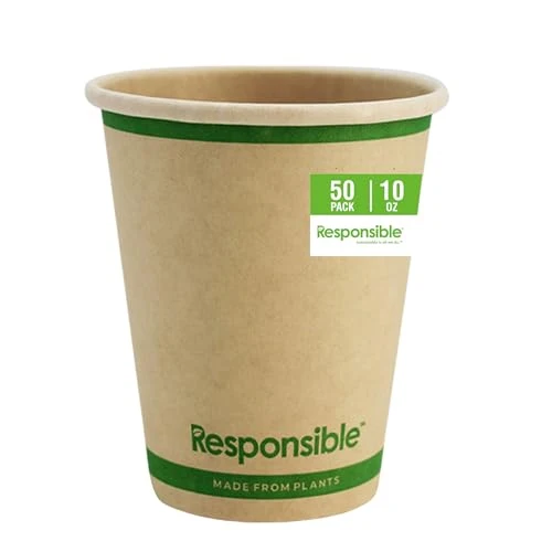 Fine Compostable 10 oz Paper Cups 50 Count Exclusive
