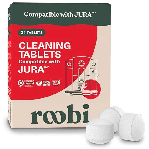 Refined Cleaning Tablets Compatible with Jura Espresso Machines 24 Count Optimized