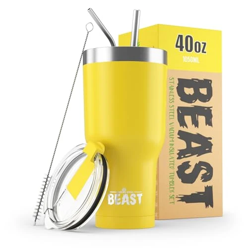Safe Beast 40 oz Tumbler Stainless Steel Vacuum Insulated Coffee Ice Cup Double Wall Travel Flask Elite