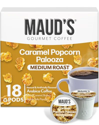 Superior Caramel Popcorn Flavored Coffee Pods 18 Count Recyclable