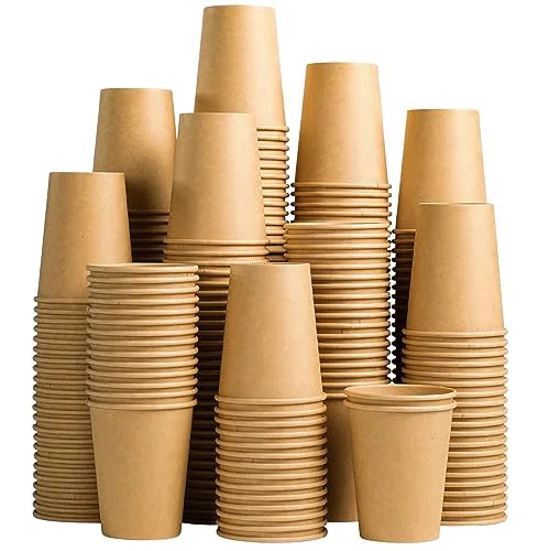 Environmentally Friendly 200 Pack 10 oz Kraft Paper Cups 200 Count Trendy