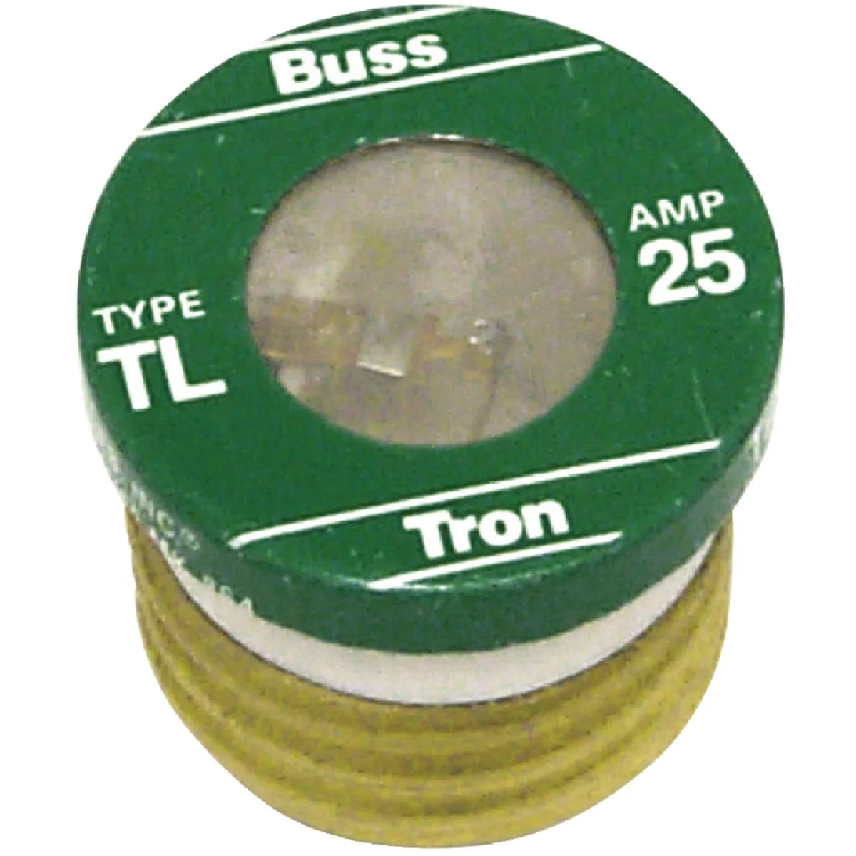 Green Bussmann 25A TL Time-Delay Plug Fuse 4-Pack High-Grade