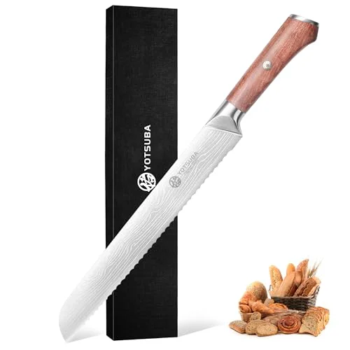 Classic 10 Inch Japanese Style Premium Natural Rosewood Bread Knife Smart