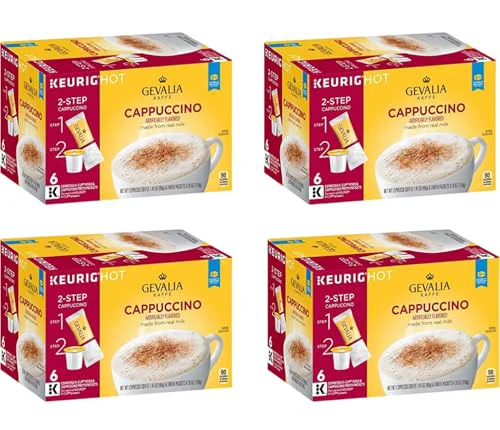 Durable Cappuccino Keurig K Cup Pods with Froth Packets 5.98oz 24 Count Relaxed