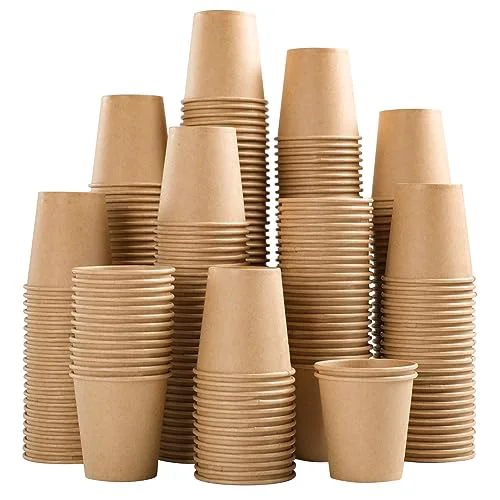 Natural 400 Pack 3 oz Kraft Paper Cups 400 Count Contemporary