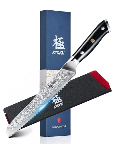 World-Class 8 Damascus Bread Knife Recyclable