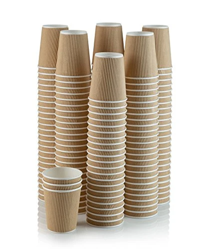 Durable 12 oz Ripple Insulated Coffee Cups 150 Count Prestigious