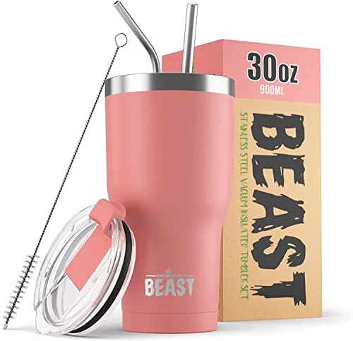 Consistent Beast 30 oz Tumbler Stainless Steel Vacuum Insulated Coffee Ice Cup Double Wall Travel Flask Minimalist