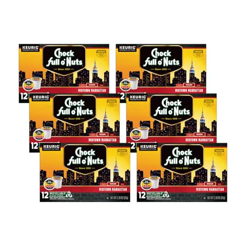 Comfortable K-Cup Pods - Midtown Manhattan 6 Packs of 12 K-Cup Pods 72 Count Trendy