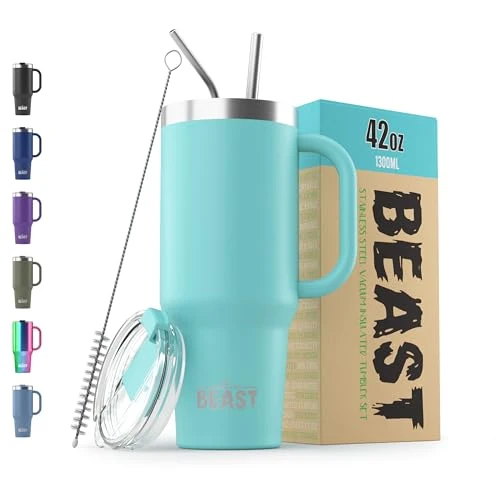 Artisan Beast 42 oz Tumbler with Handle Stainless Steel Vacuum Insulated Coffee Ice Cup Double Wall Travel Flask Outstanding