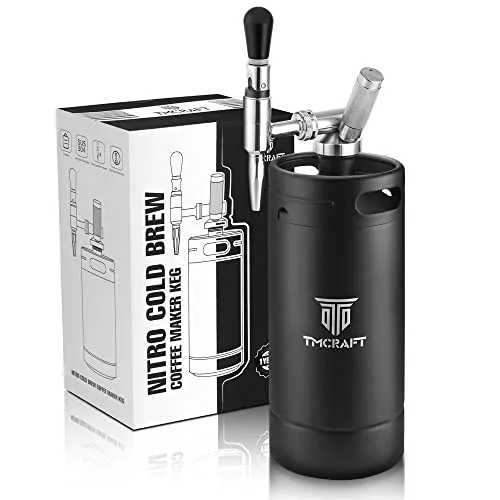 High-Performance 128oz Nitro Cold Brew Coffee Maker with Stout Creamer Faucet Easy-to-Use