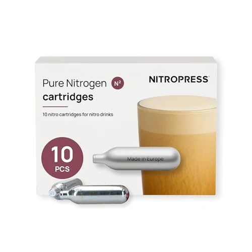 Stylish NitroPress 10 Pack Pure Nitrogen Cartridges for NitroPress 10 Count Reusable