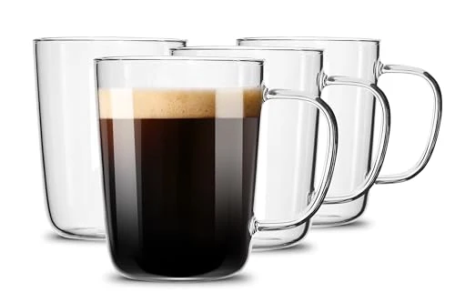Original Design Glass Coffee Mugs 4 Count Carefully Designed