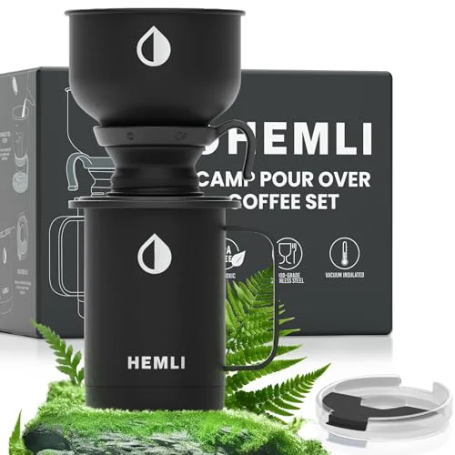 Long-Lasting 16 oz Pour Over Camping Coffee Maker Set Breathable