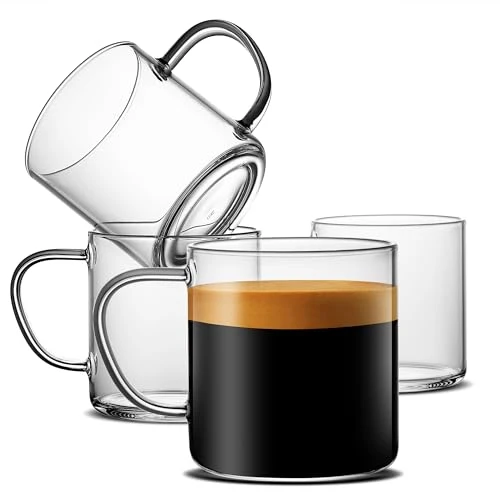 Outstanding Glass Coffee Mugs 4 Count Smooth