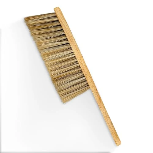 Original Design 11 in Counter Brush Wood Handle Horsehair Bristle Cleaning Brush Secure