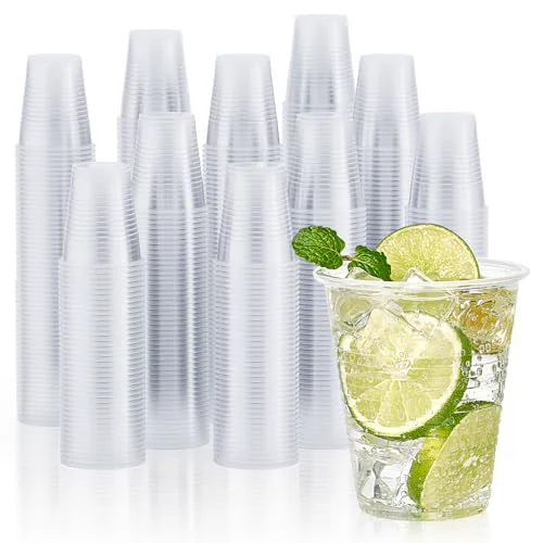 Trendy 2000 Pack 12 OZ Clear Disposable Plastic Drinking Cups for Business 2000 Count Selected