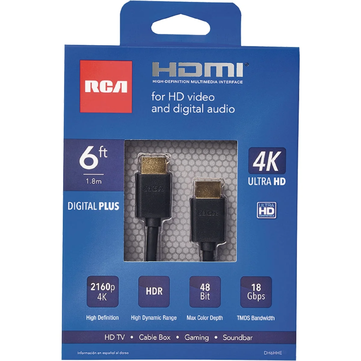 Long-Lasting RCA 6 Ft. White 1080P Digital Plus HDMI Cable Top-Quality