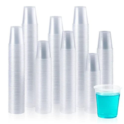 Luxury 2000 Pack 3 OZ Clear Small Disposable Plastic Shot Cups for Bathroom 2000 Count Natural