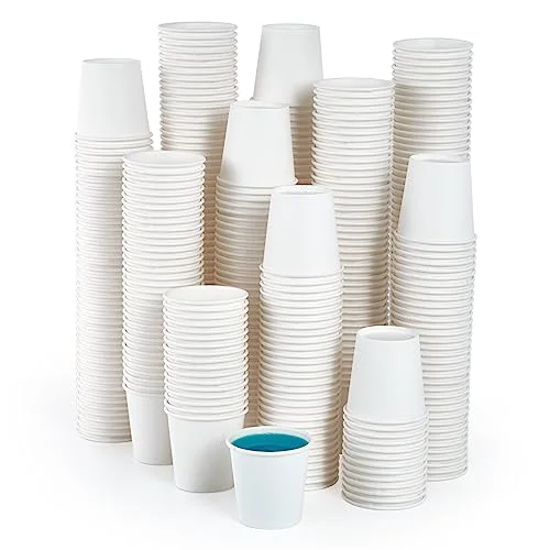 High-Performance 2 oz Bathroom Cups 360 Pack Small Paper Cup White Mouthwash Cup 360 Count Premium