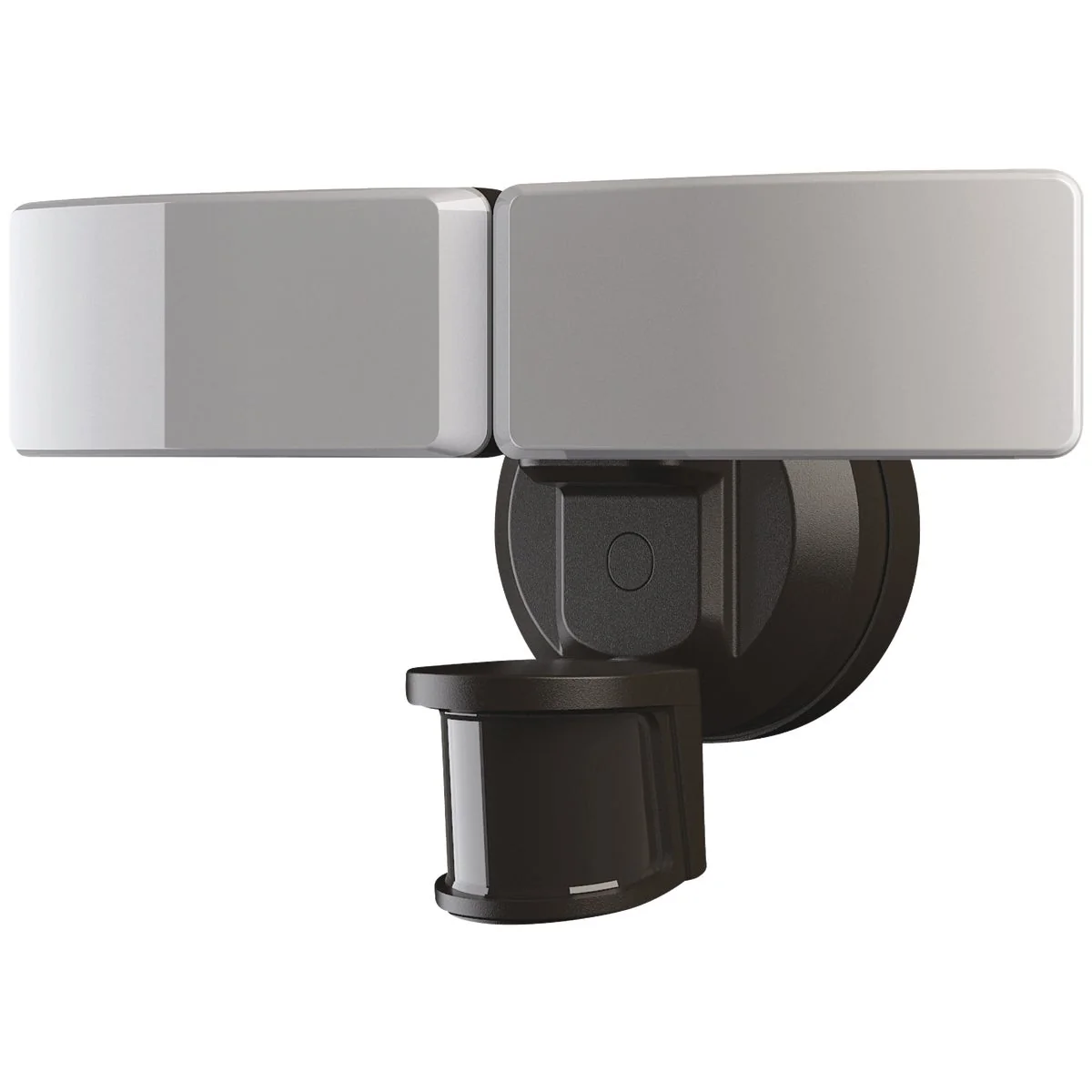 Refined Bronze Motion Sensing Twin Swivel Head LED Floodlight Fixture Pure