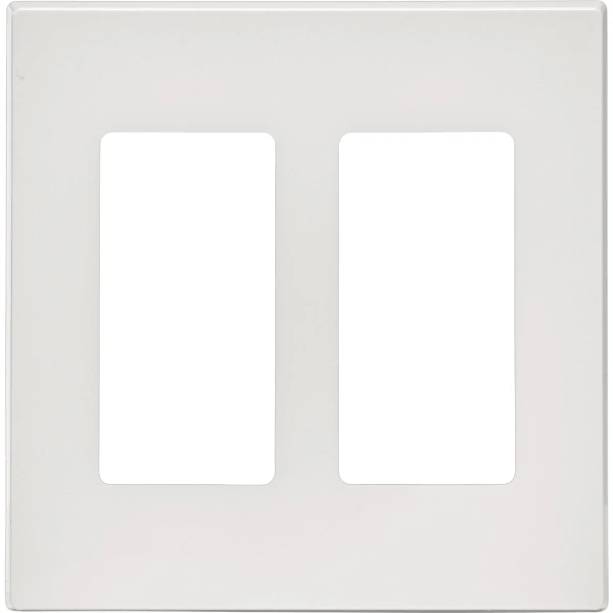 Powerful Leviton Decora Plus 2-Gang Poly Carbonate Screwless Decorator Wall Plate White Organic