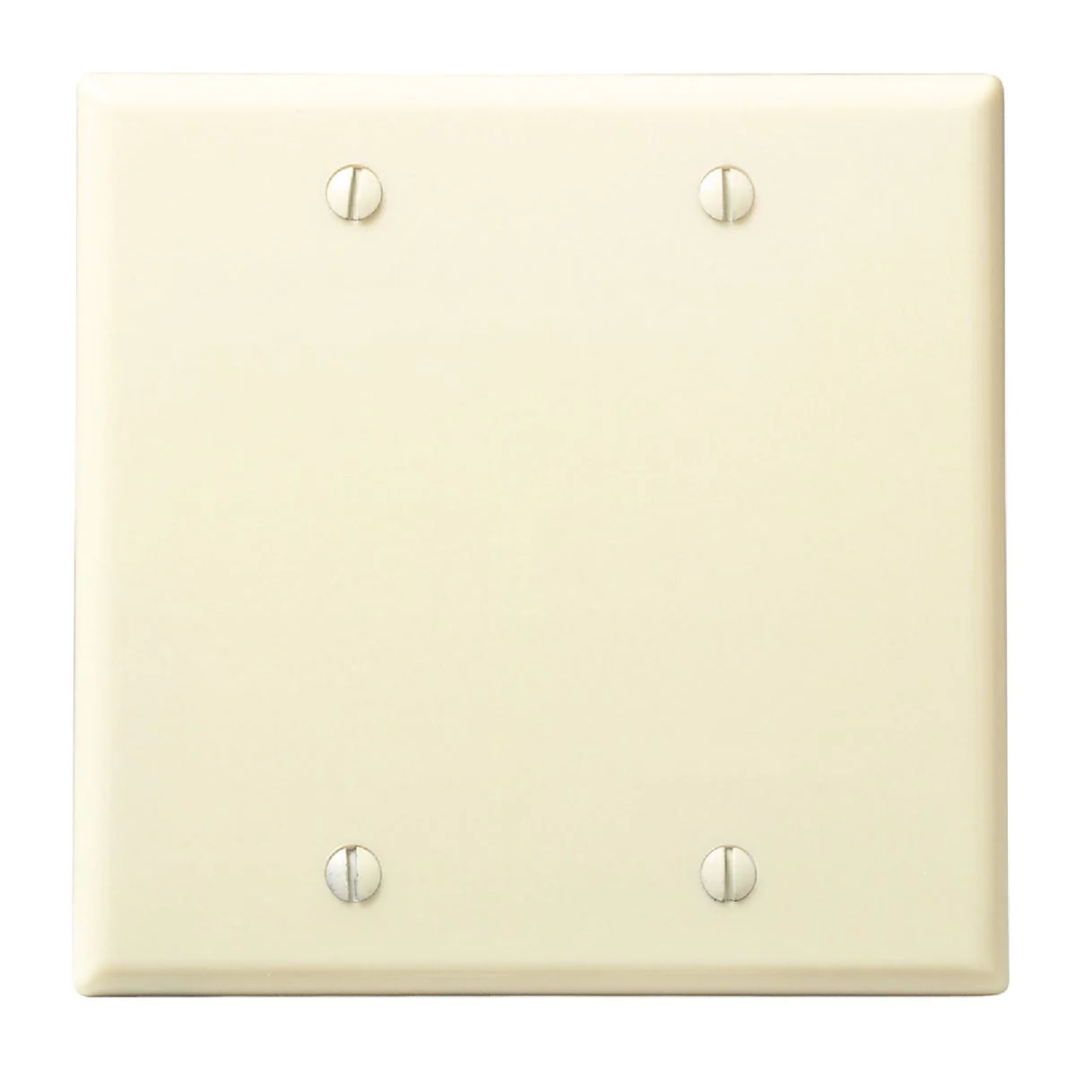 Prestigious Leviton 2-Gang Standard Thermoset Blank Wall Plate Ivory Breathable