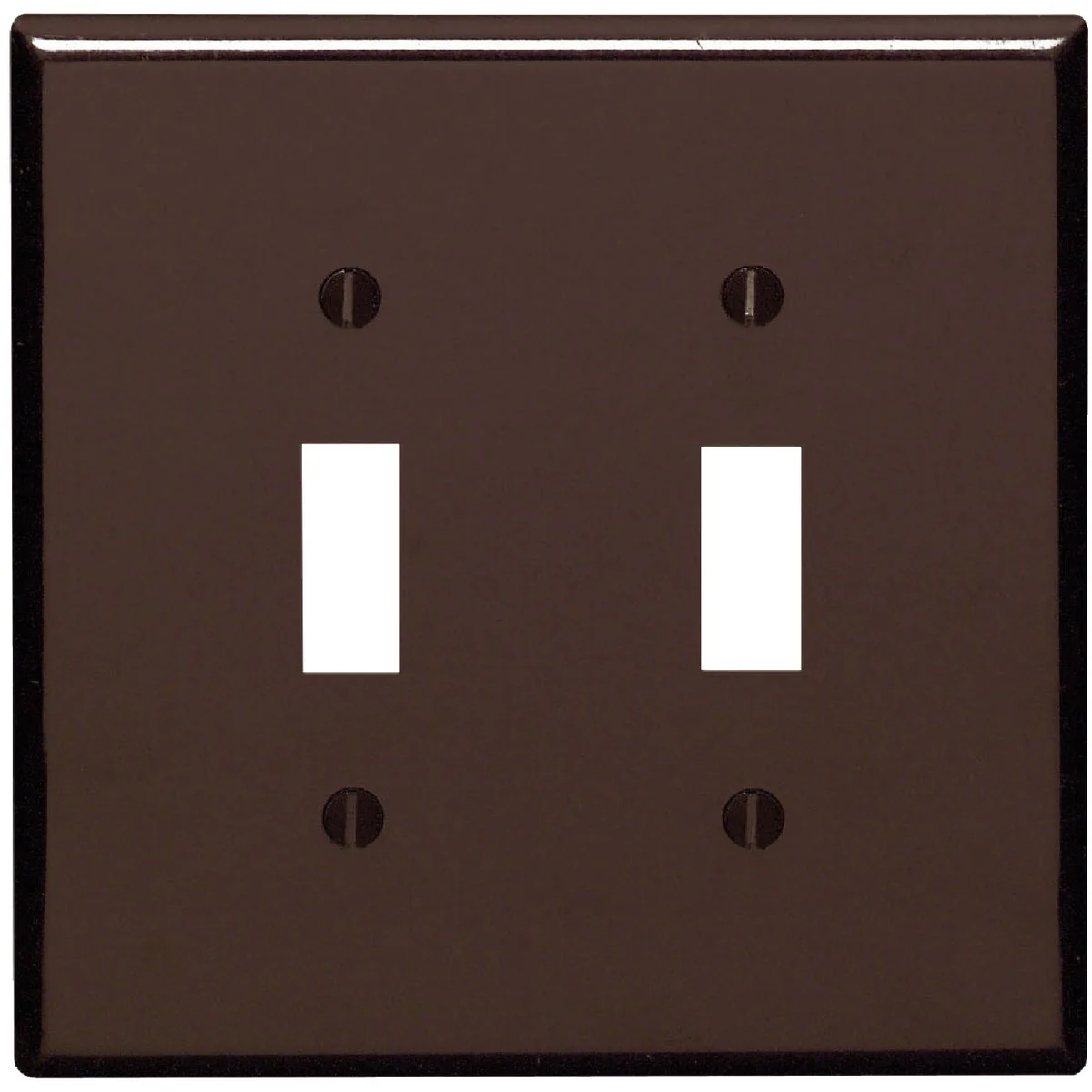 Authentic Leviton 2-Gang Plastic Oversized Toggle Switch Wall Plate Brown User-Friendly