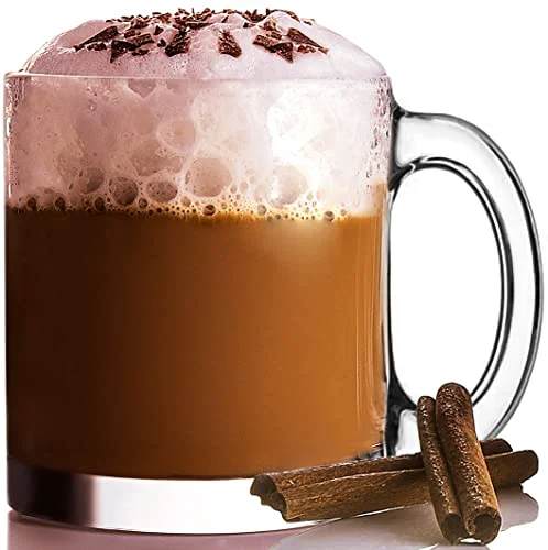 Authentic 6 Pack Glass Coffee Infusion Mugs with Handle 4 Count Selected