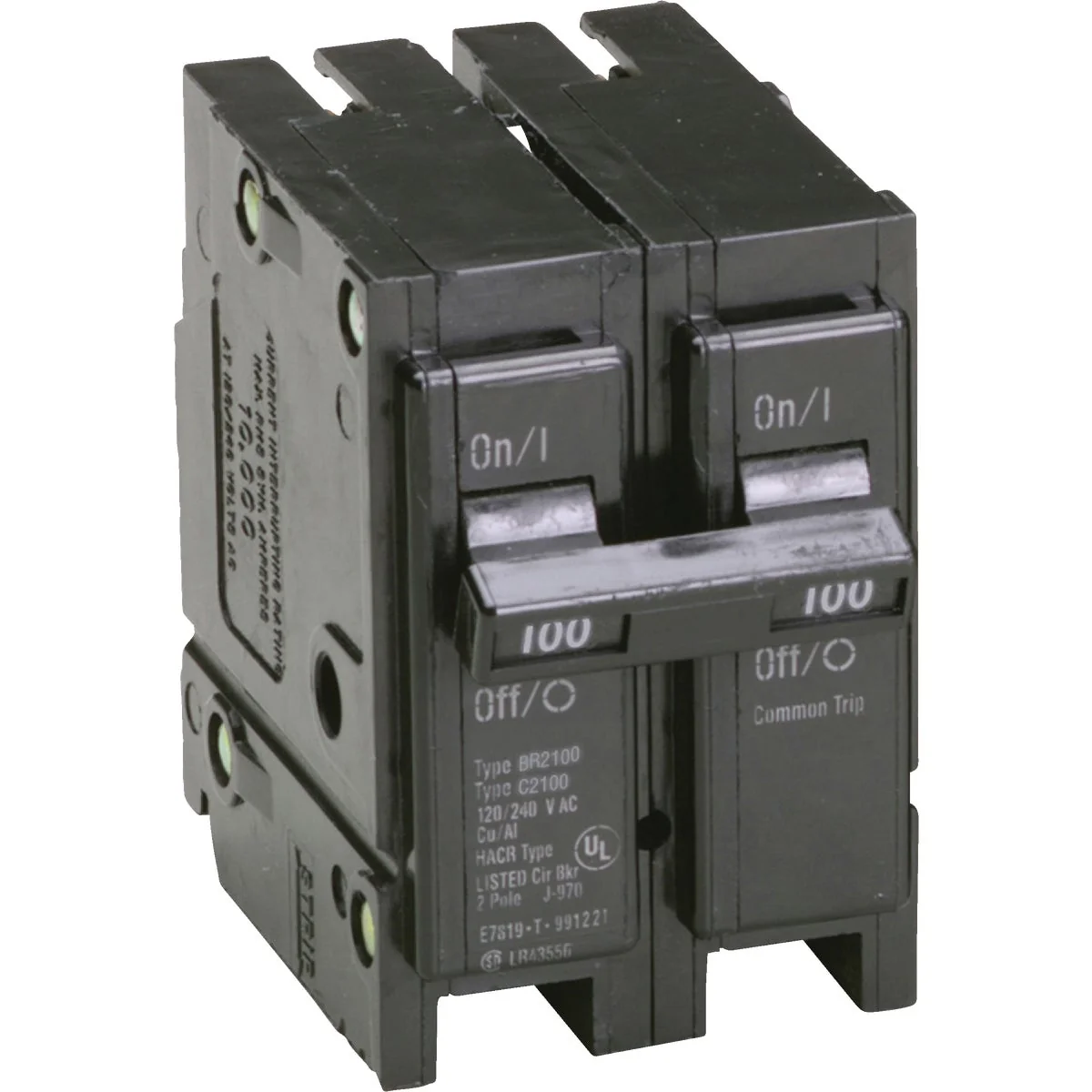 World-Class Eaton BR 100A Double-Pole Standard Trip Circuit Breaker Proven