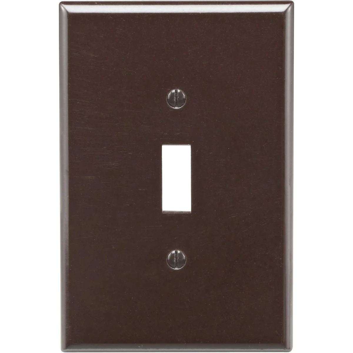 Consistent Leviton 1-Gang Plastic Oversized Toggle Switch Wall Plate Brown Fine