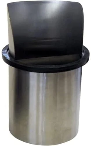 Fast Round Stainless Steel Espresso Knock Box with Splash Guard Solid
