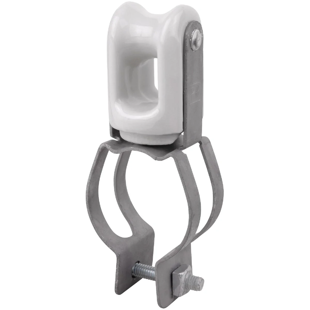 Exceptional Carlon 1-1 4 In. to 1-1 2 In. Pipe Mount Porcelain Steel Wire Holder Solid