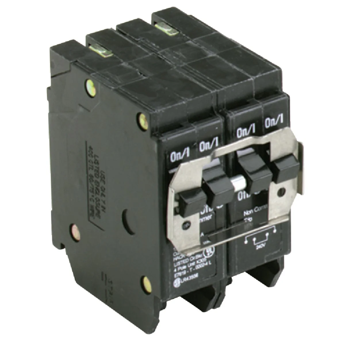 Clean Eaton BQ 30A 40A Quad-Pole Standard Trip Quadplex Circuit Breaker Green