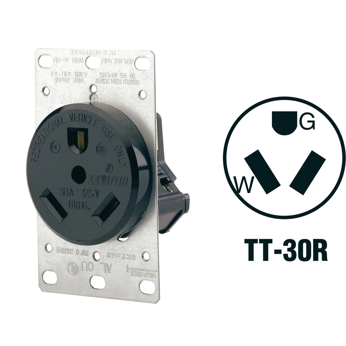 Effective Leviton 30A Female Power Outlet RV Receptacle Detailed