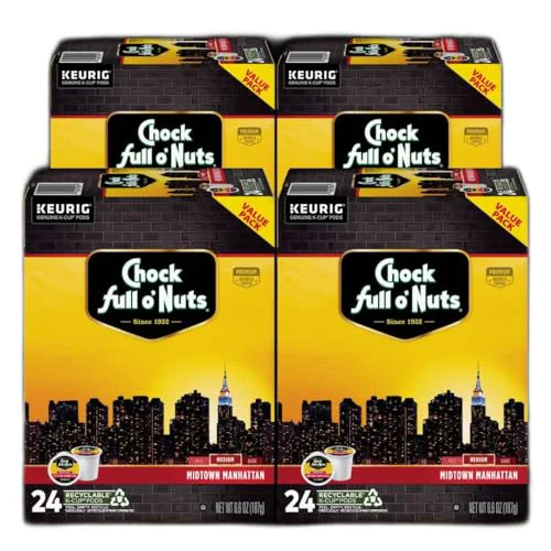 Secure K-Cup Pods - Midtown Manhattan 4 Packs of 24 K-Cup Pods 96 Count Fine Crafted