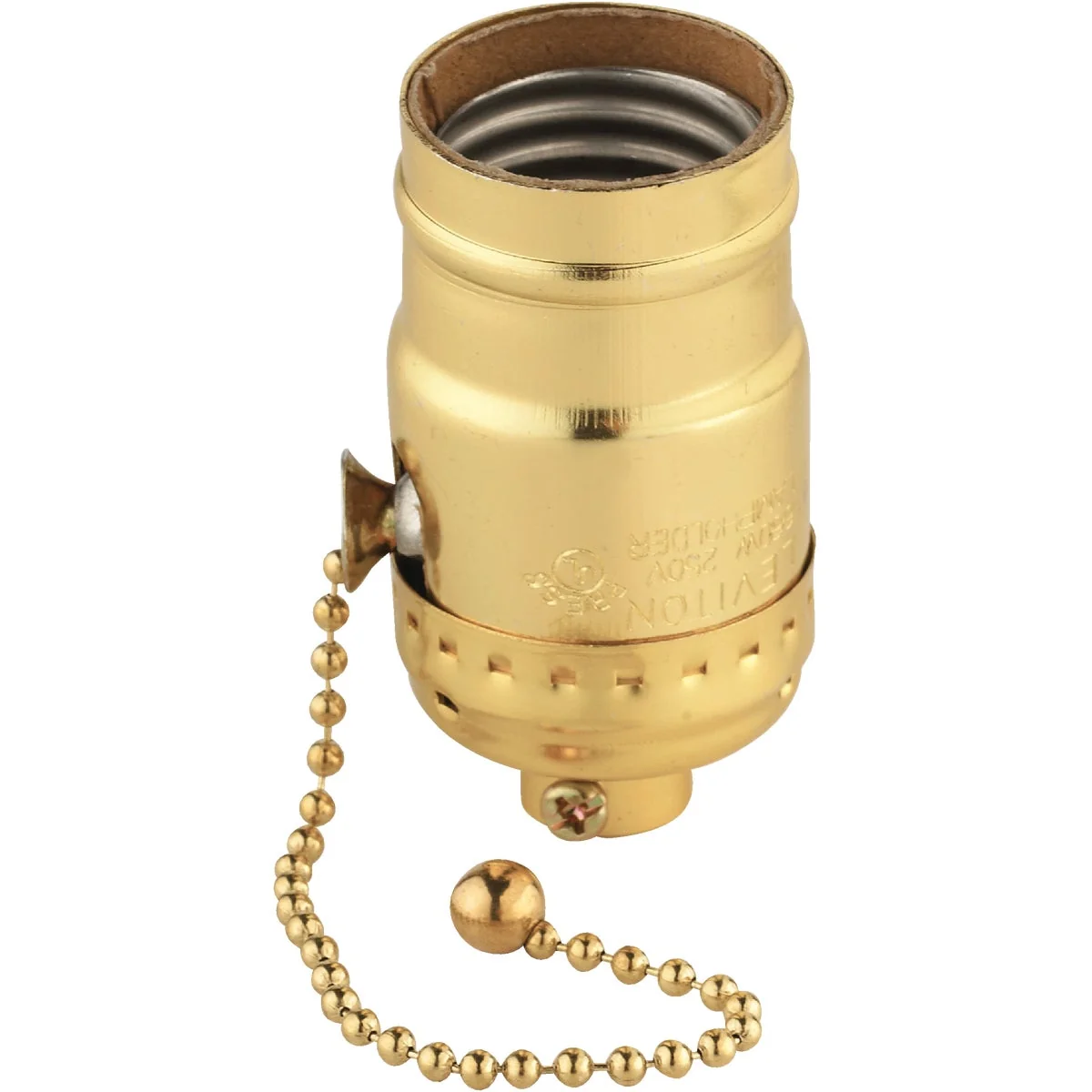 Premium Do it Pull Chain Medium Base Polished Gilt Lamp Socket Eco-Friendly