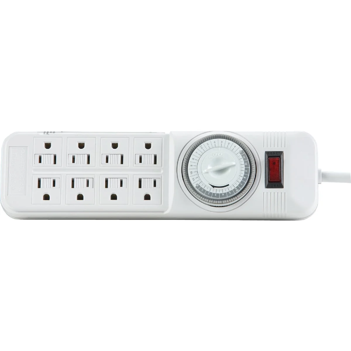 Luxury Do it 8-Outlet White Power Strip with Timer 4 Ft. Cord Advanced