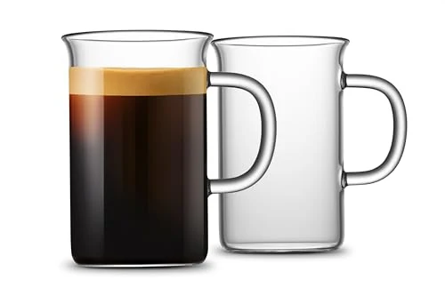 Trendy Glass Coffee Mugs 2 Count Refined
