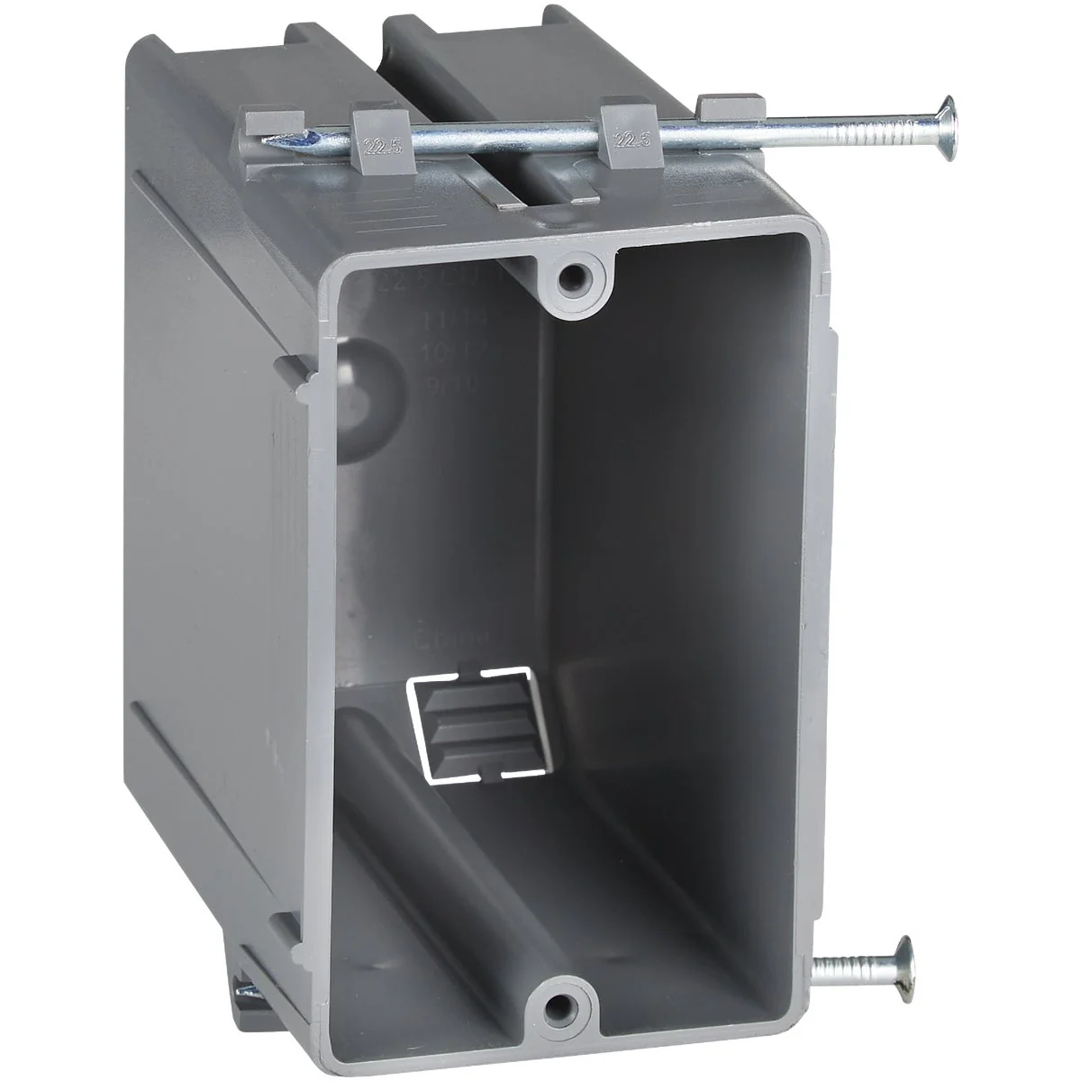 Carefully Designed 1-Gang PVC Molded New Work Wall Electrical Box 22 Cu. In. Modern