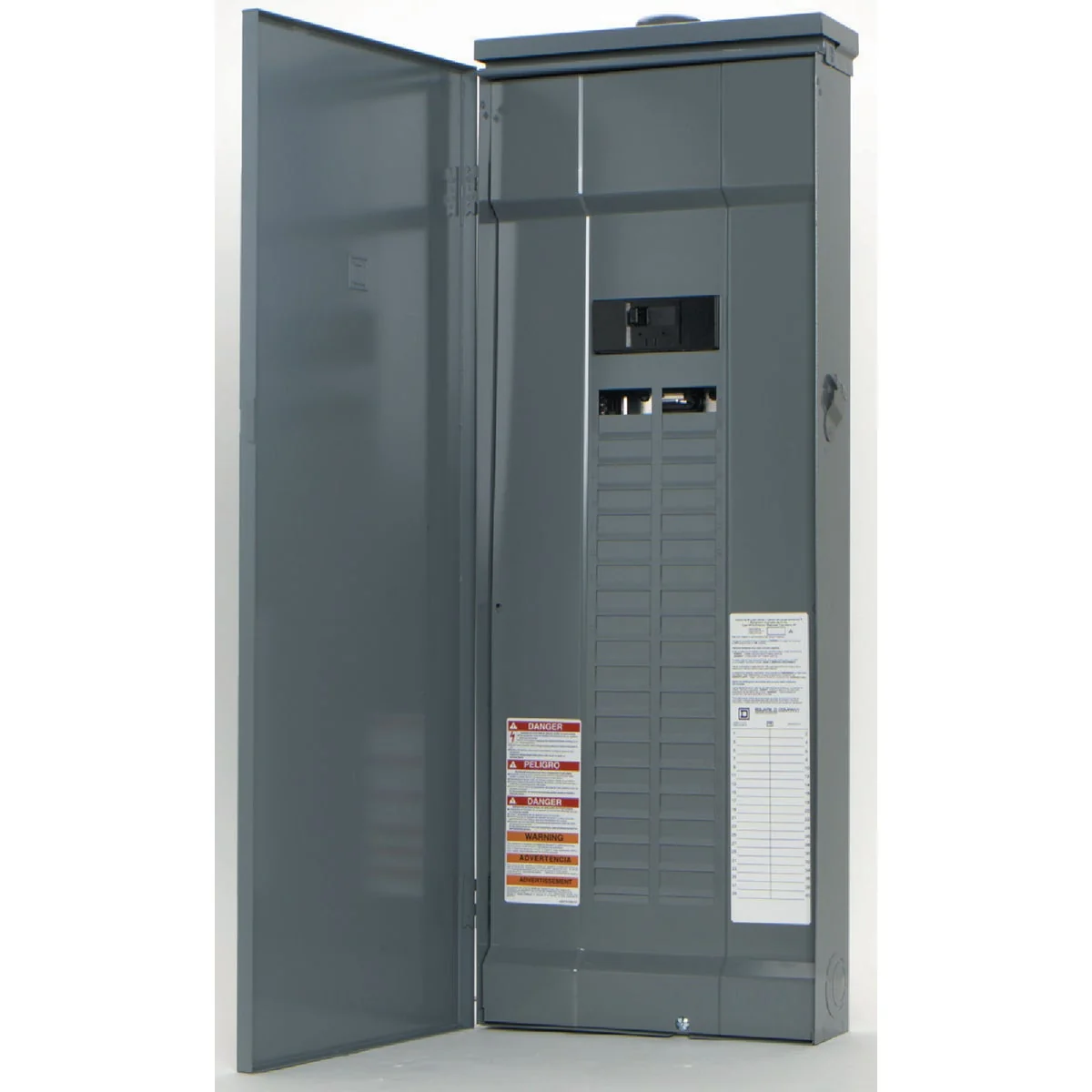 Dependable Square D Homeline 200A 40-Space 80-Circuit Raintight Main Breaker Plug-on Neutral Load Center Solid