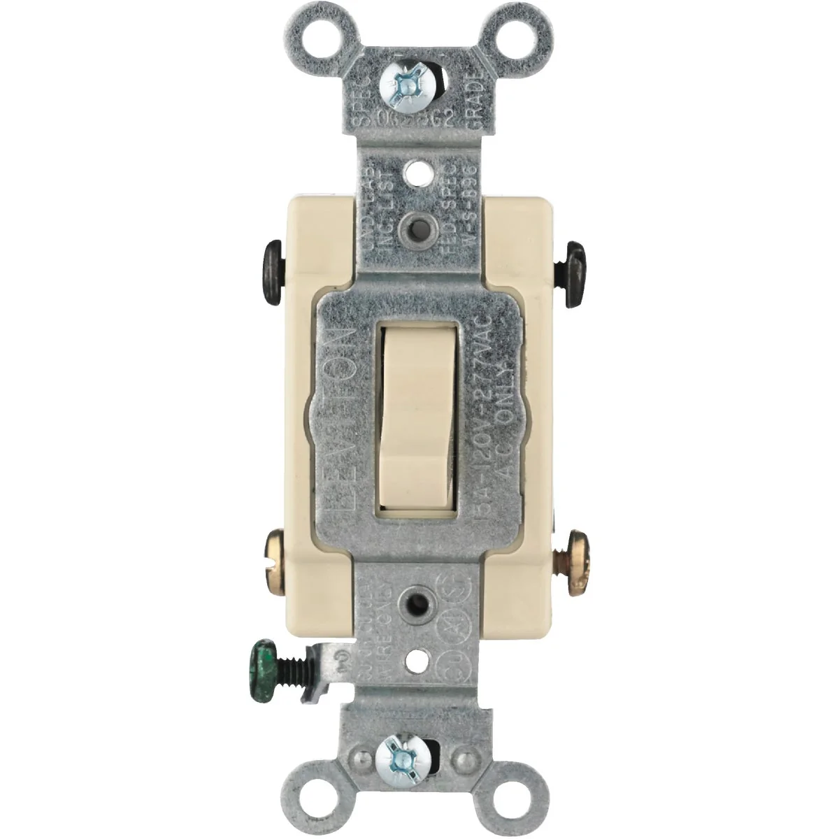 Dependable Leviton Commercial 15A Ivory Grounded Quiet 4-Way Switch Selected