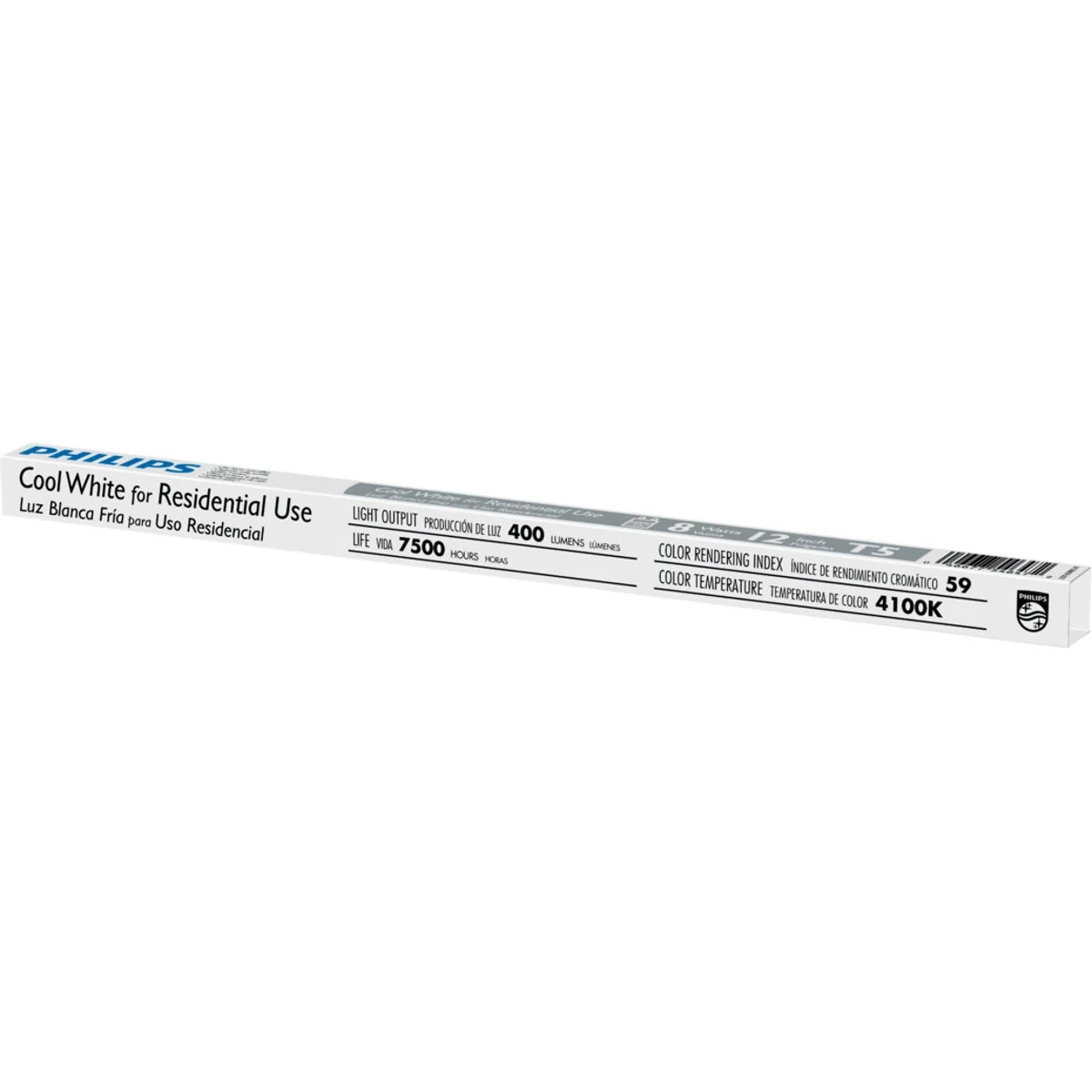 High-Grade Philips 8W 12 In. Cool White T5 Bi-Pin Fluorescent Tube Light Bulb Premium Material