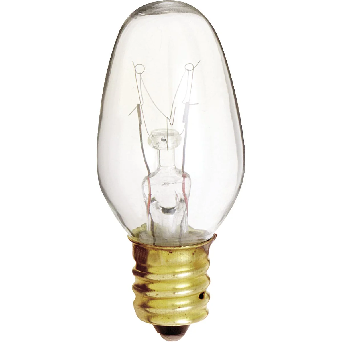 Reusable Satco 7W Clear Candelabra Base C7 Incandescent Night Light Bulb 2-Pack Efficient