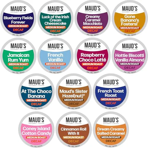 Green Maud s Flavored Decaf Coffee Pods Variety Pack 80 Count Refined