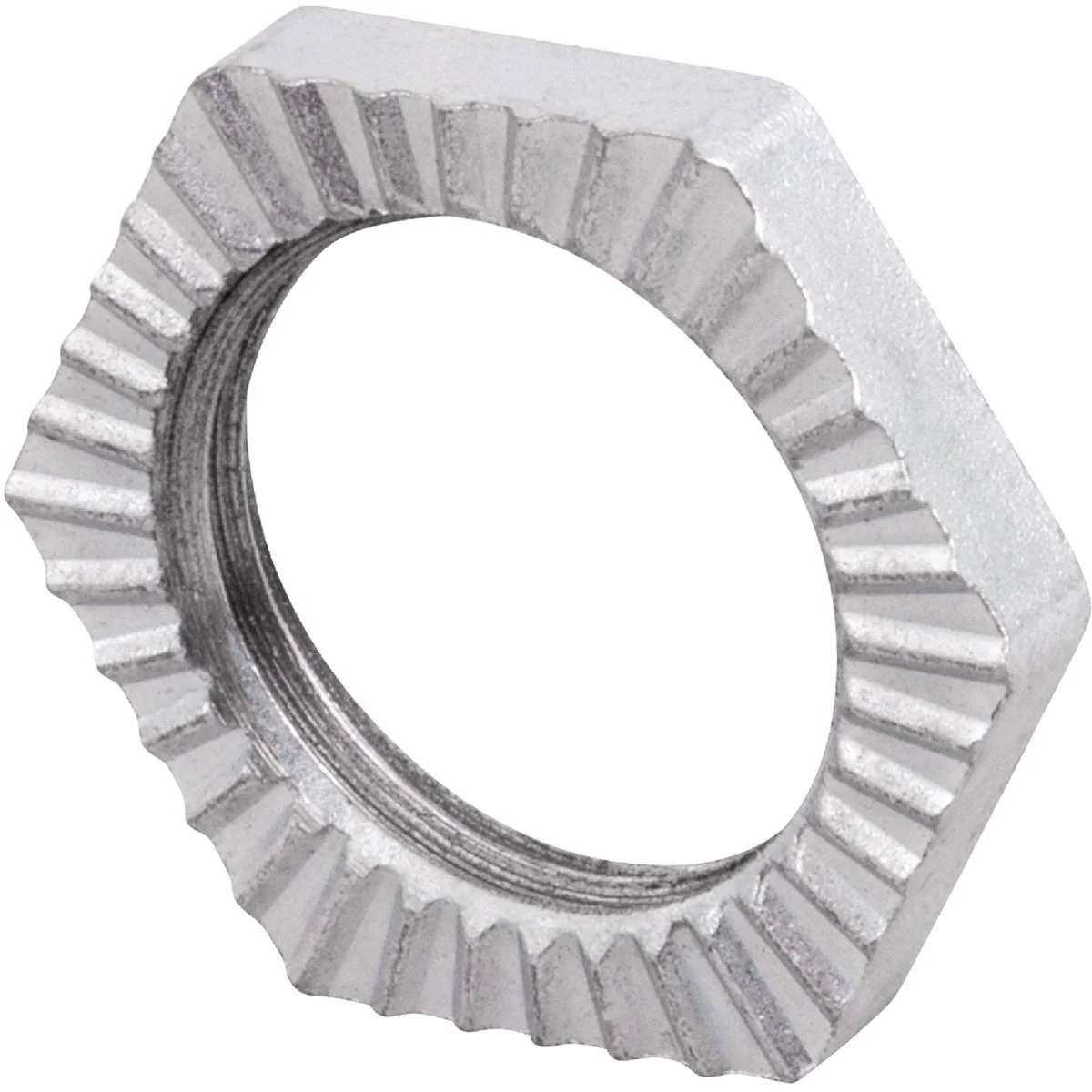 Original Steel City 3 8 In. Rigid IMC Plated Steel Conduit Locknut 2-Pack Long-Lasting